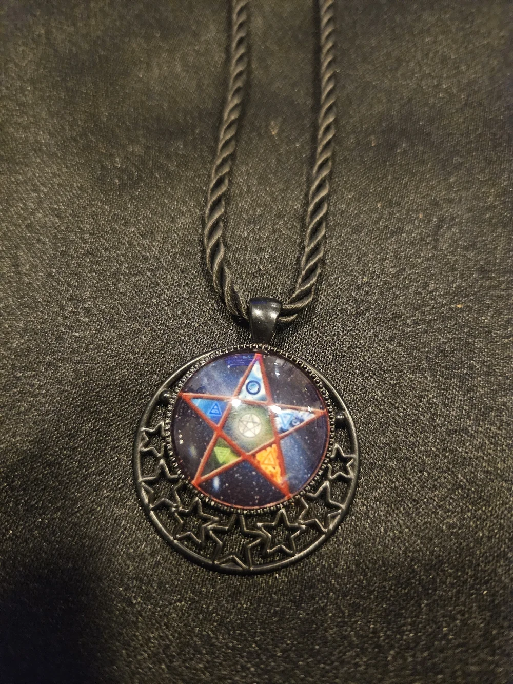 Multicolor Star Pentagram Pendant Necklace for Women